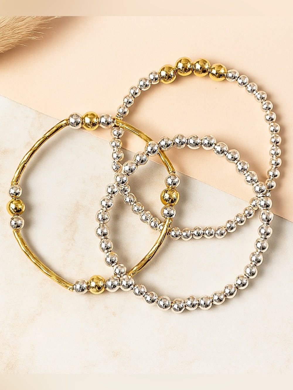 Mixed Metal Bracelet Set of 3